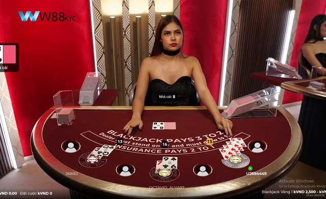Cách Chơi Blackjack W88 Đúng Luật Và Ra Quyết Định Chuẩn 2 Các thao tác cơ bản Hit Stand Double Split trong Blackjack W88