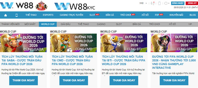 Khuyến Mãi Hướng Tới World Cup 2026 W88 Có Gì Đáng Chú Ý? 1 4 khuyến mãi hướng tới World Cup 2026 tại W88