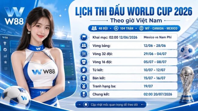 Cập nhật lịch thi đấu world cup 2026 cho 104 trận đấu